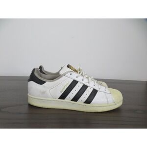 Adidas Superstar Shoes Womens 8.5 White Black Leather Shell Toe Sneakers C77153